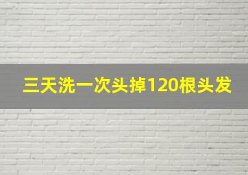 三天洗一次头掉120根头发