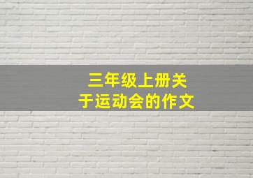 三年级上册关于运动会的作文