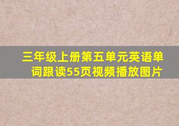 三年级上册第五单元英语单词跟读55页视频播放图片