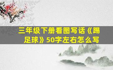 三年级下册看图写话《踢足球》50字左右怎么写