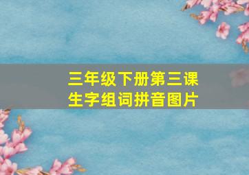 三年级下册第三课生字组词拼音图片