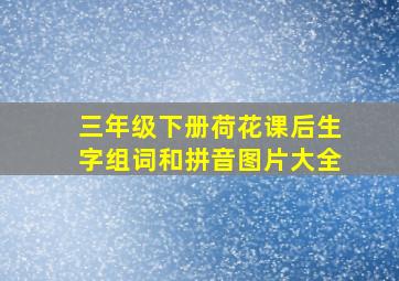 三年级下册荷花课后生字组词和拼音图片大全