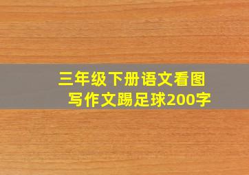 三年级下册语文看图写作文踢足球200字