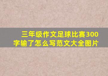 三年级作文足球比赛300字输了怎么写范文大全图片