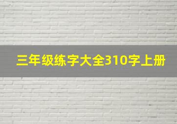 三年级练字大全310字上册