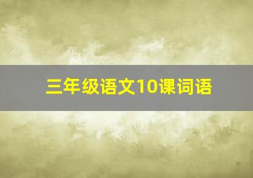 三年级语文10课词语