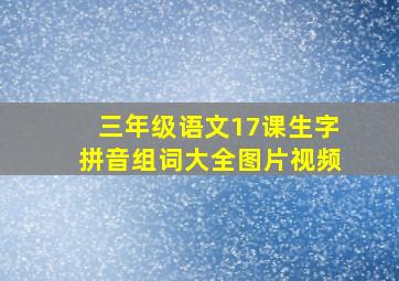 三年级语文17课生字拼音组词大全图片视频