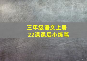 三年级语文上册22课课后小练笔