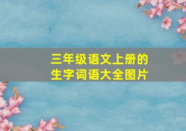 三年级语文上册的生字词语大全图片