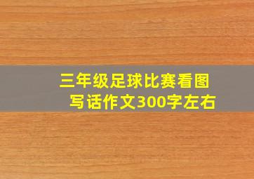 三年级足球比赛看图写话作文300字左右