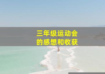 三年级运动会的感想和收获