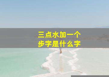 三点水加一个步字是什么字