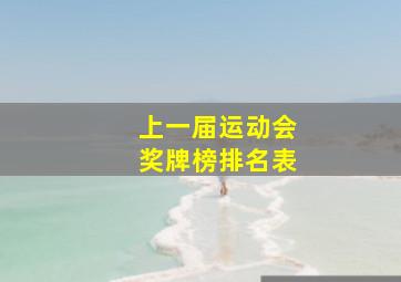 上一届运动会奖牌榜排名表