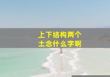 上下结构两个土念什么字啊