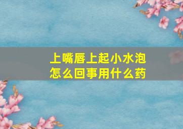 上嘴唇上起小水泡怎么回事用什么药