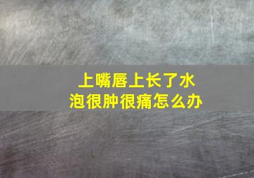 上嘴唇上长了水泡很肿很痛怎么办