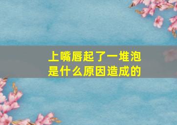 上嘴唇起了一堆泡是什么原因造成的