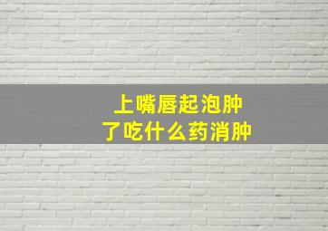 上嘴唇起泡肿了吃什么药消肿