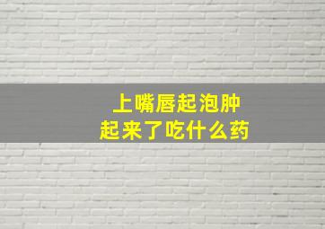 上嘴唇起泡肿起来了吃什么药