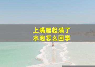 上嘴唇起满了水泡怎么回事