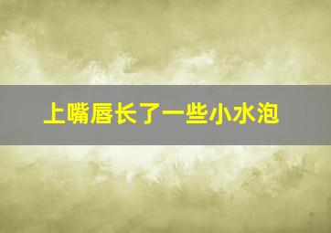 上嘴唇长了一些小水泡