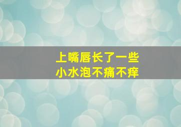 上嘴唇长了一些小水泡不痛不痒