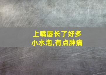 上嘴唇长了好多小水泡,有点肿痛