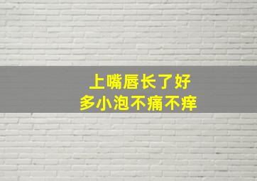 上嘴唇长了好多小泡不痛不痒