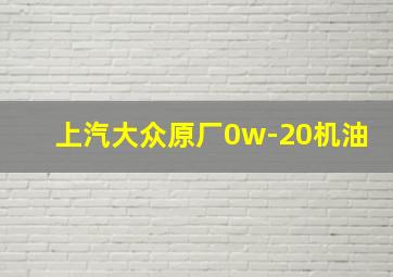 上汽大众原厂0w-20机油