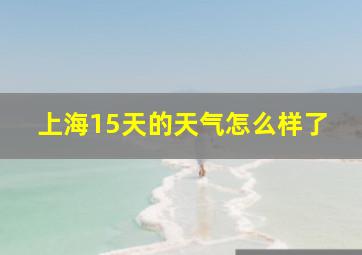 上海15天的天气怎么样了