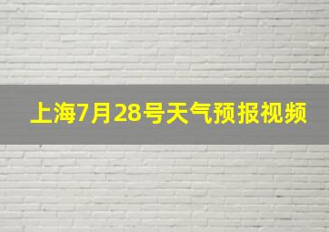 上海7月28号天气预报视频