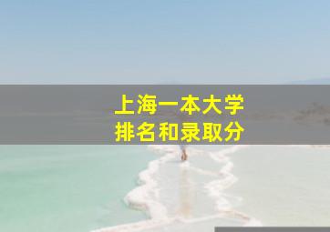 上海一本大学排名和录取分