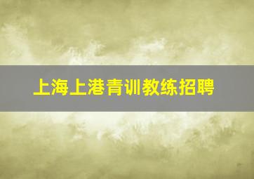 上海上港青训教练招聘