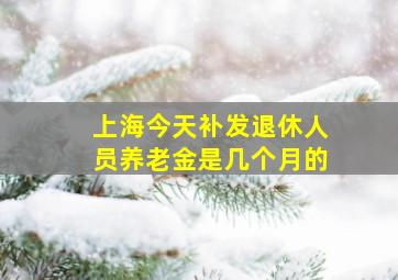 上海今天补发退休人员养老金是几个月的