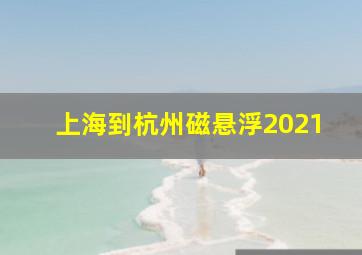 上海到杭州磁悬浮2021