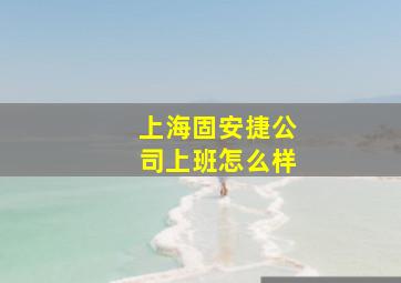 上海固安捷公司上班怎么样