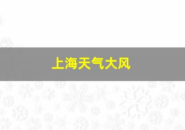 上海天气大风