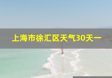 上海市徐汇区天气30天一