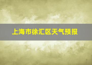 上海市徐汇区天气预报