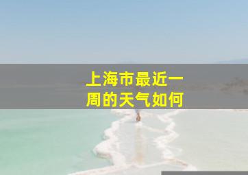 上海市最近一周的天气如何