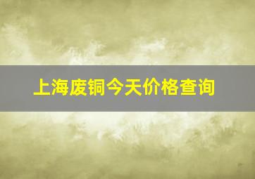 上海废铜今天价格查询