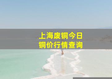 上海废铜今日铜价行情查询