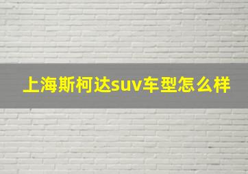 上海斯柯达suv车型怎么样