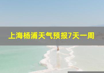 上海杨浦天气预报7天一周