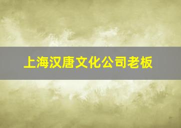 上海汉唐文化公司老板