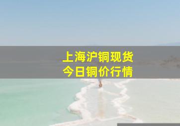 上海沪铜现货今日铜价行情