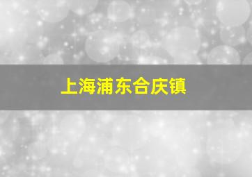 上海浦东合庆镇