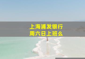 上海浦发银行周六日上班么