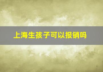 上海生孩子可以报销吗