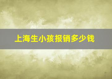 上海生小孩报销多少钱